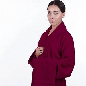 60% Bamboo 40% Turkish Cotton Bathrobe Magenta